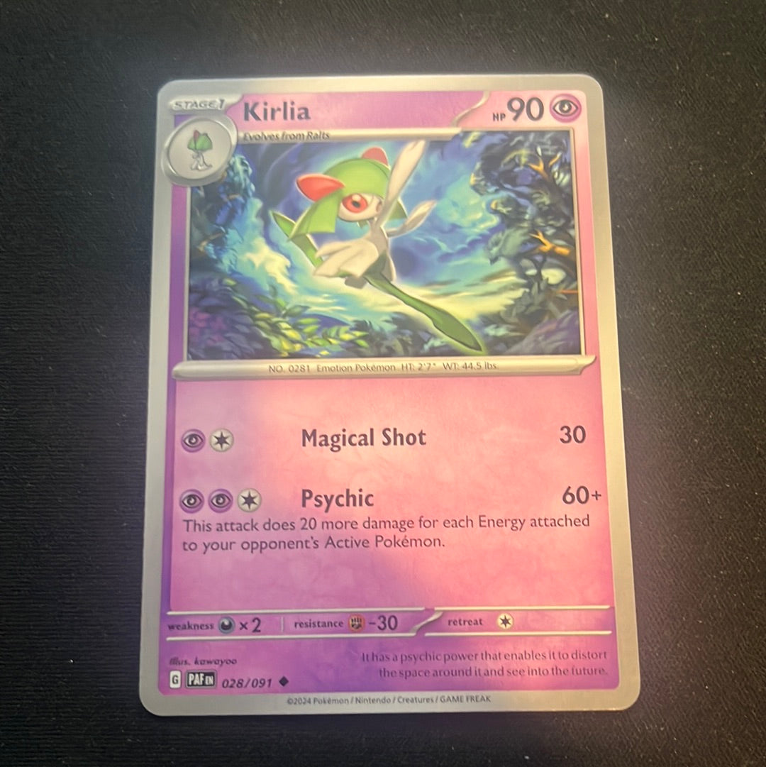 Paldean Fates: Kirlia #28 Paldean Fates: Kirlia #28